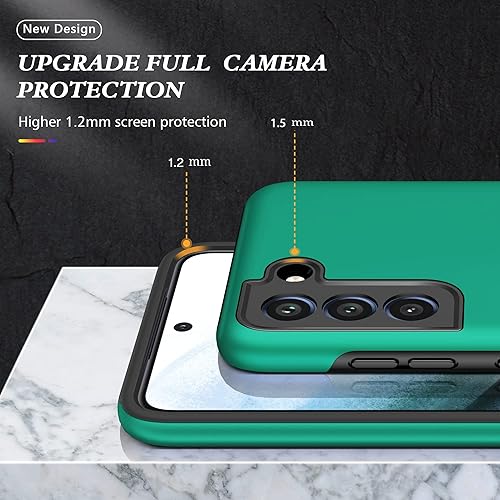 Miniatura 3 de Funda para Galaxy S21, S21 con protector de pantalla de TPU flexible autorreparable, 2 unidades, grado militar, doble a prueba de golpes, funda