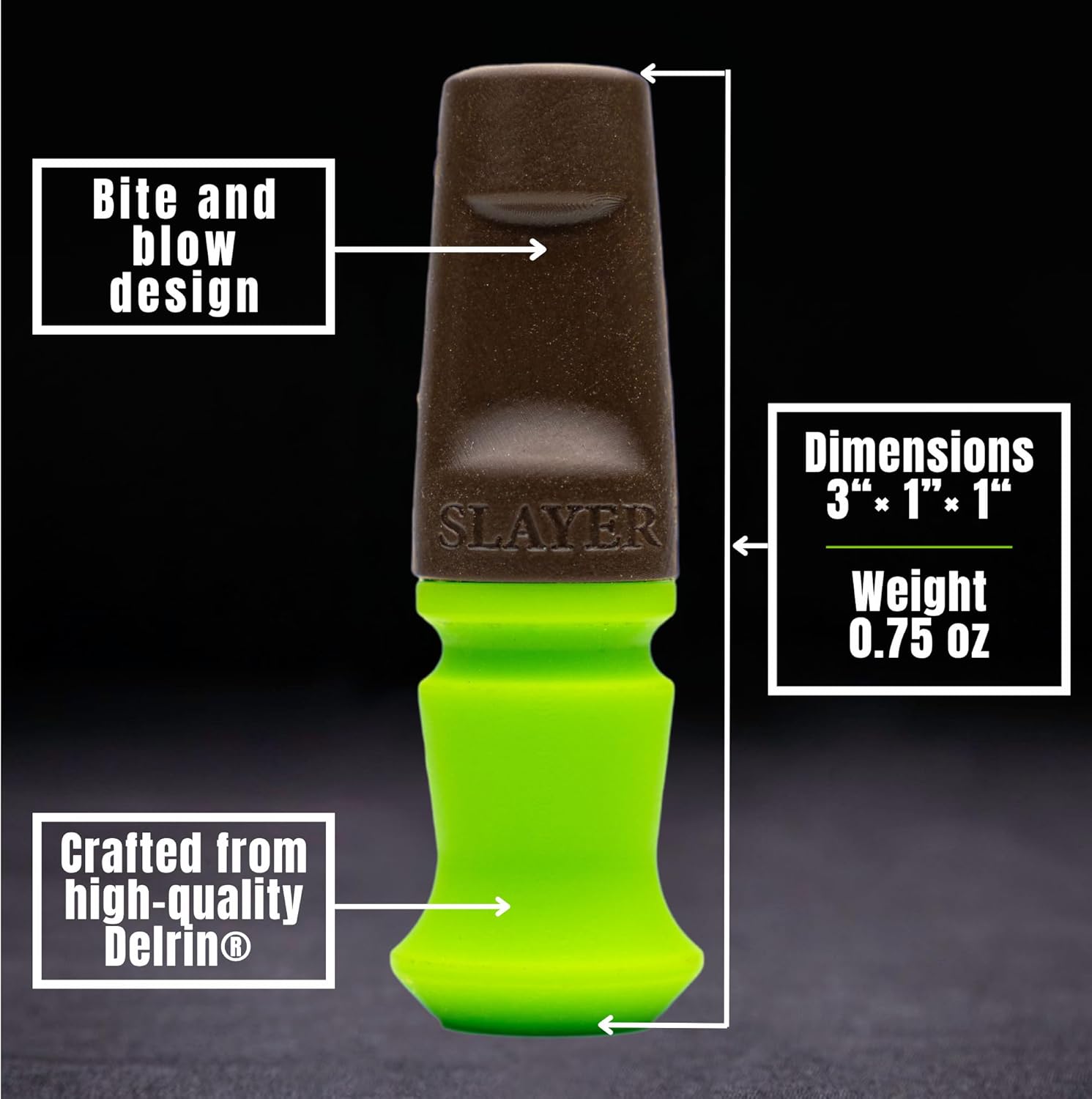 Slayer Harem Elk Call – Hands-Free External Cow Call with High-Pitched Nasal Whine for Herd Simulation | Bite-Blow Simplicity, Consistent Cow Sounds, Durable, Made in USA - Image 4