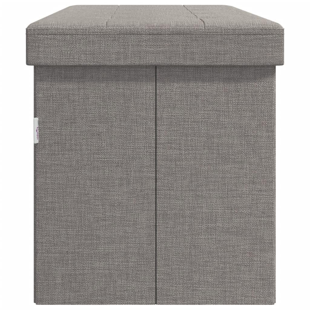 Genérico Banco de almacenaje Plegable de Lino sintético Gris Claro,Mobiliario,Bancos,Bancos para recibidores y almacenamiento-374905