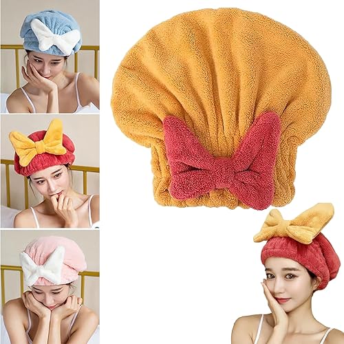 Toalla de pelo súper absorbente para cabello húmedo, toalla de microfibra para el cabello, toalla absorbente para el cabello, accesorios de baño