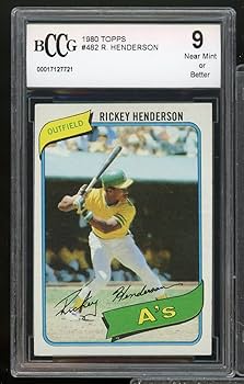 その他 Rickey Henderson RC 1980 Topps #482 RC Amazon.com: 1980 Topps #482 Rickey Henderson Rookie Card BGS