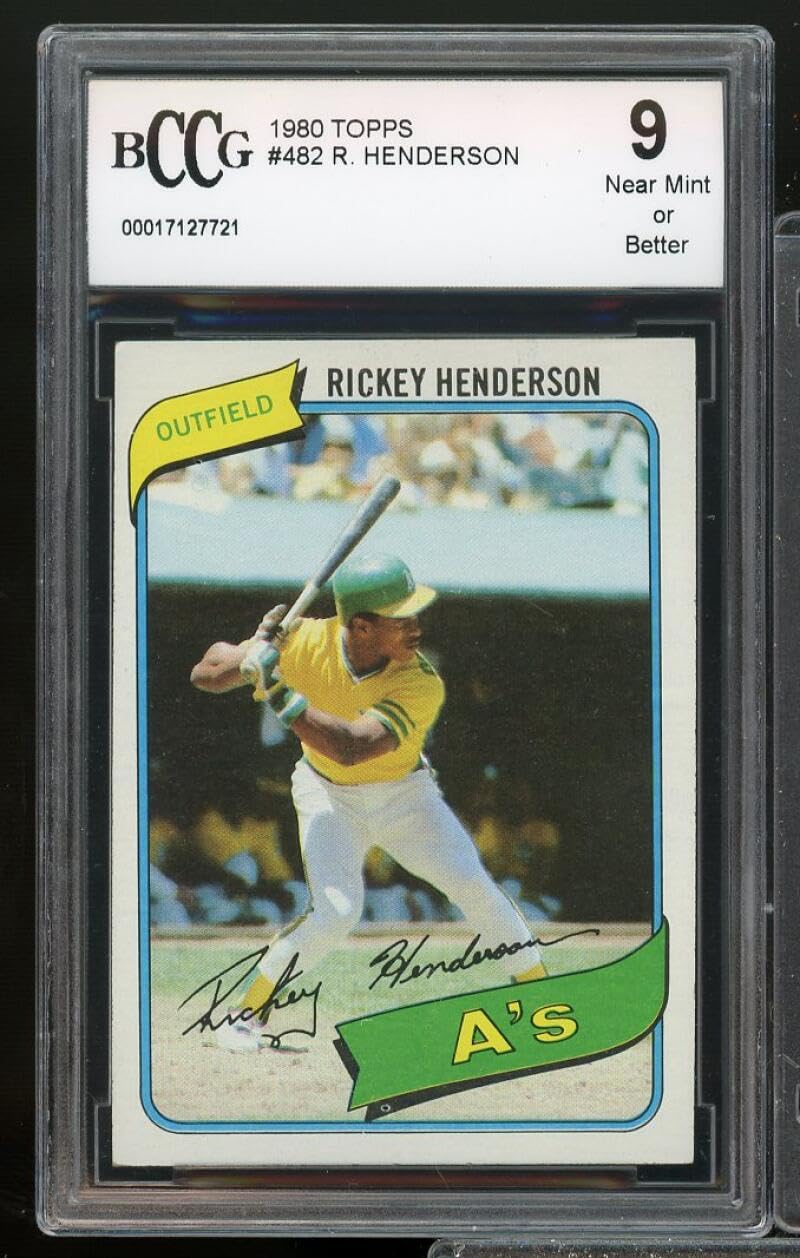 Amazon.com: 1980 Topps #482 Rickey Henderson Rookie Card BGS BCCG