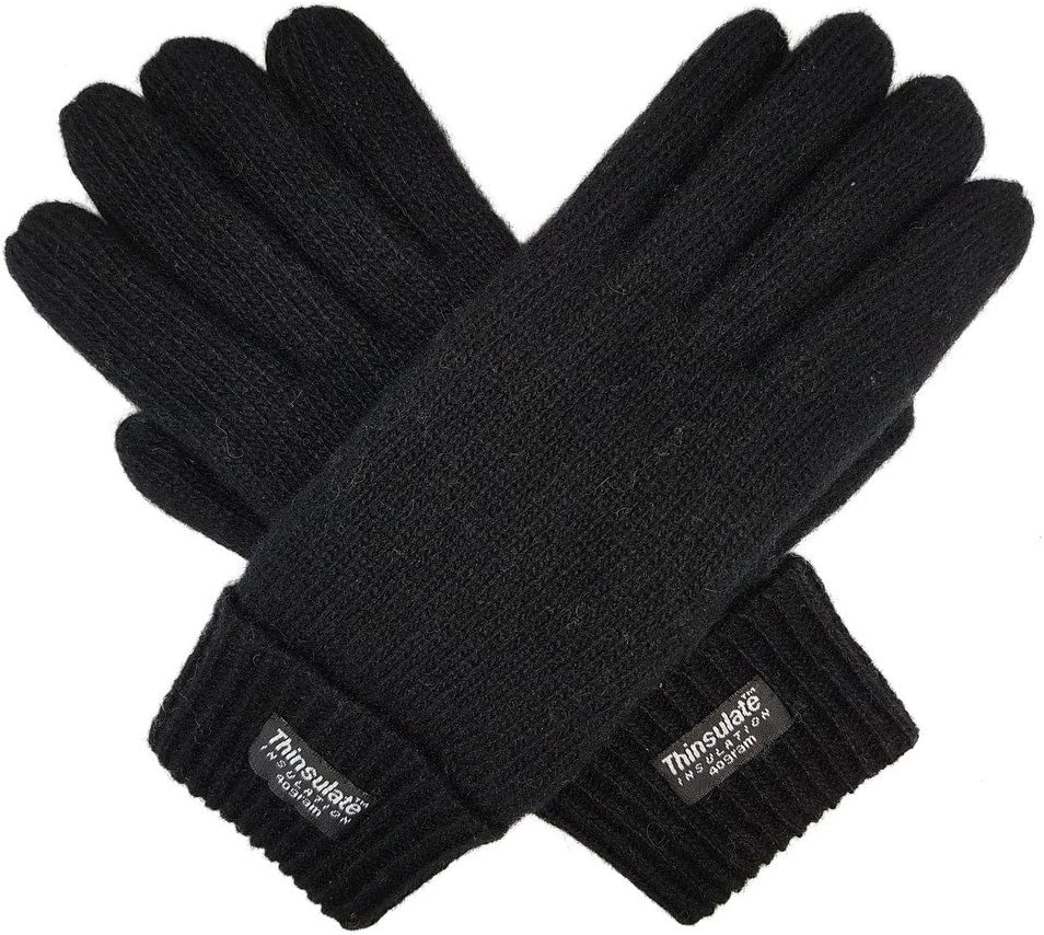 BRUCERIVER Ladie's Wool Knit Gloves with Thinsulate Lining