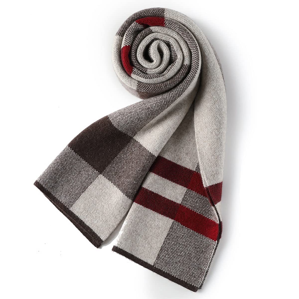 Sciarpa in cashmere, sciarpa scozzese, scialle invernale caldo alla moda per uomo