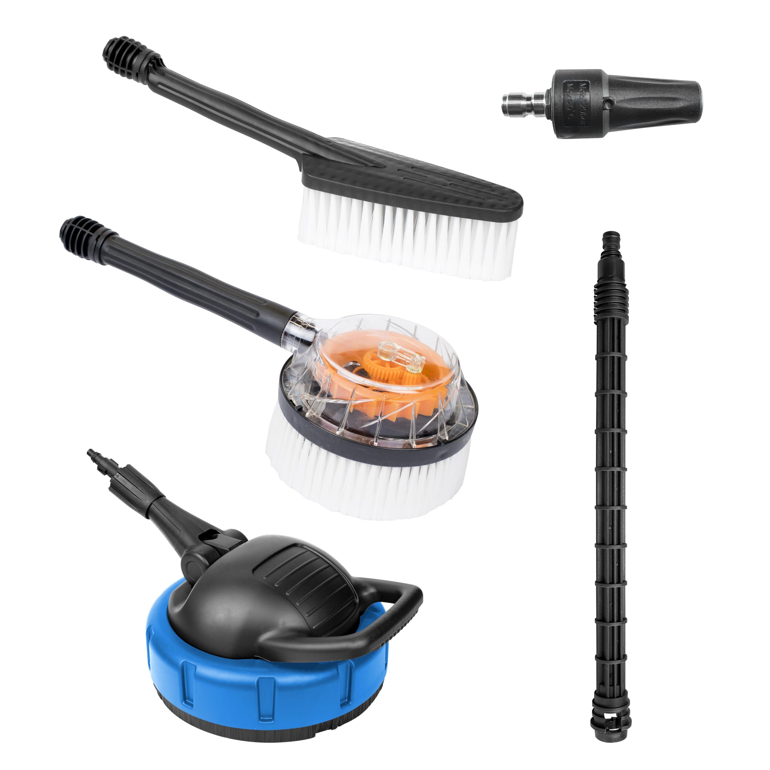 Güde Lavadora de Alta presión GHD 3200-225 (230 V, 3200 W, 225 Bar máx. presión, 540 l/h máx. de elevación., Manguera y Tambor HD de 6 m, Pistola HD con 4 boquillas, ensuciador, Cepillo Triangular y