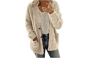 Womens Fuzzy Sherpa Cardigan Black Friday Deals