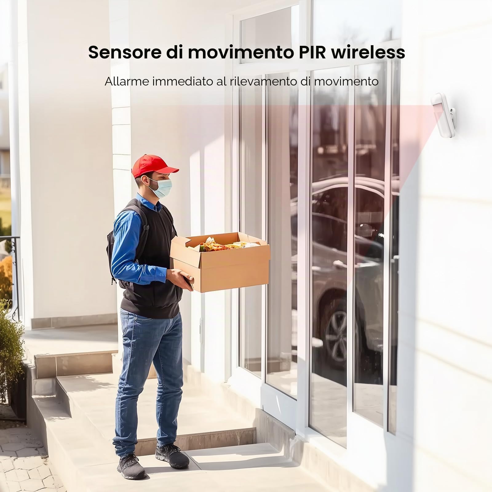 Sistema di sicurezza domestica, sistema di allarme antifurto Wifi 4G GSM, kit da 22 pacchetti con telecamera di Seeurity 3MP, rilevatore di movimento PIR, sensore porta, telecomando
