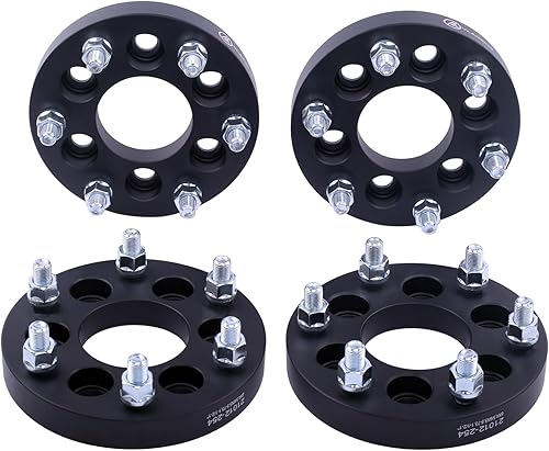 VLAOSCHI Adaptadores de rueda negros de 6 x 120 a 6 x 5.5 pulgadas, pernos de 1 pulgada 14x1.5 compatibles con Chevy GMC-Cadillac 6 Lug para