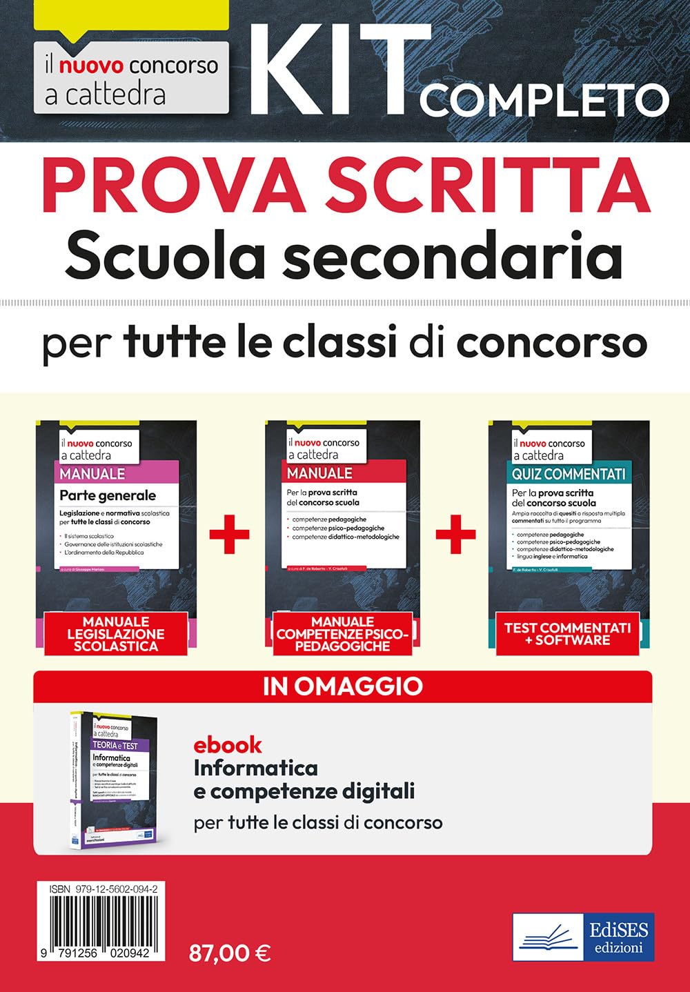 Kit Completo Prova Scritta Scuola Secondaria ( Cc 4/1K ) Legislazione Scolastica + Competenze Psicopedagogiche + Test - 4