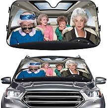 GENANY Vintage Queens Windshield Sun Shade for Car SUV Truck 55x30 Inches, Sun Shade Windshield, Shades for Front Windows, Protector Blocks UV, Halloween Car Decor