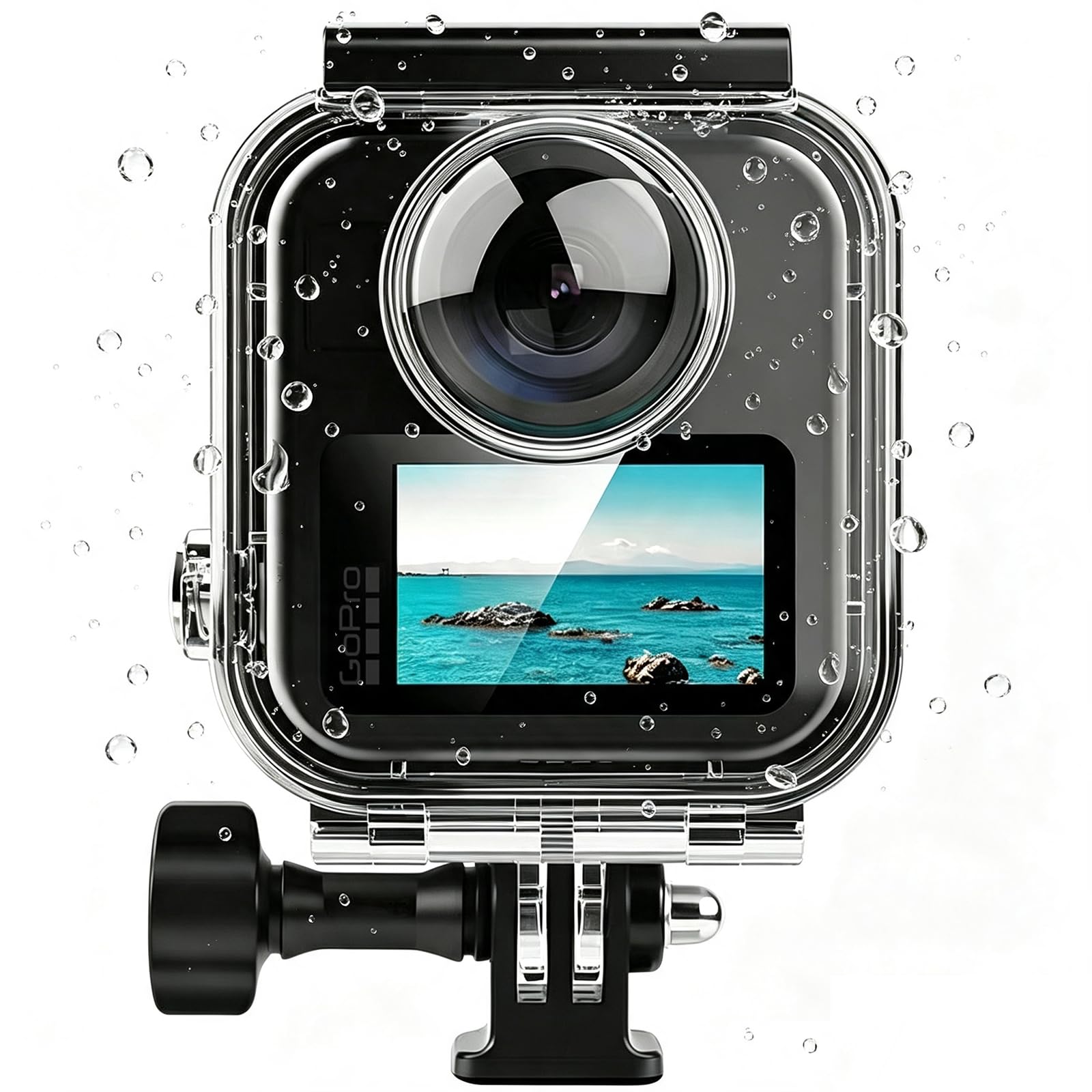 Funda Impermeable para GoPro MAX 2, 45M Funda de Buceo Subacuático Carcasa Funda Protectora Dive Case Accesorios para GoPro MAX 2