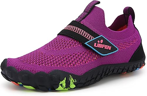 Miniatura 2 de UBFEN Zapatos de agua para niños y niñas, calcetines acuáticos descalzos, playa, deportes, natación, piscina, secado rápido, ligeros, niños pequeños