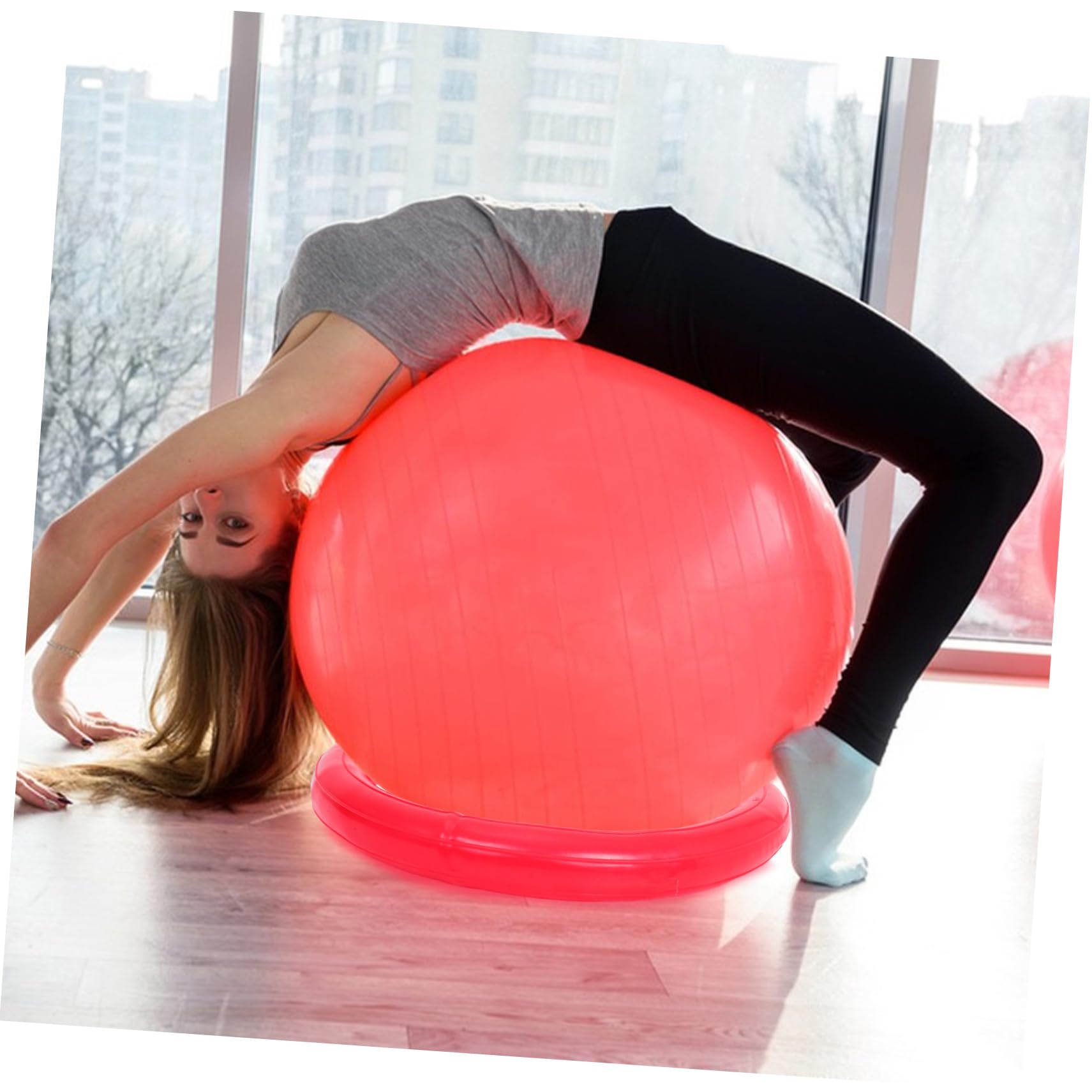 Didiseaon Base de Estabilidad para Bola de Yoga de PVC Antiexplosión para Gimnasio y Entrenamiento Casa Soporte Duradero y Preciso para Ejercicio