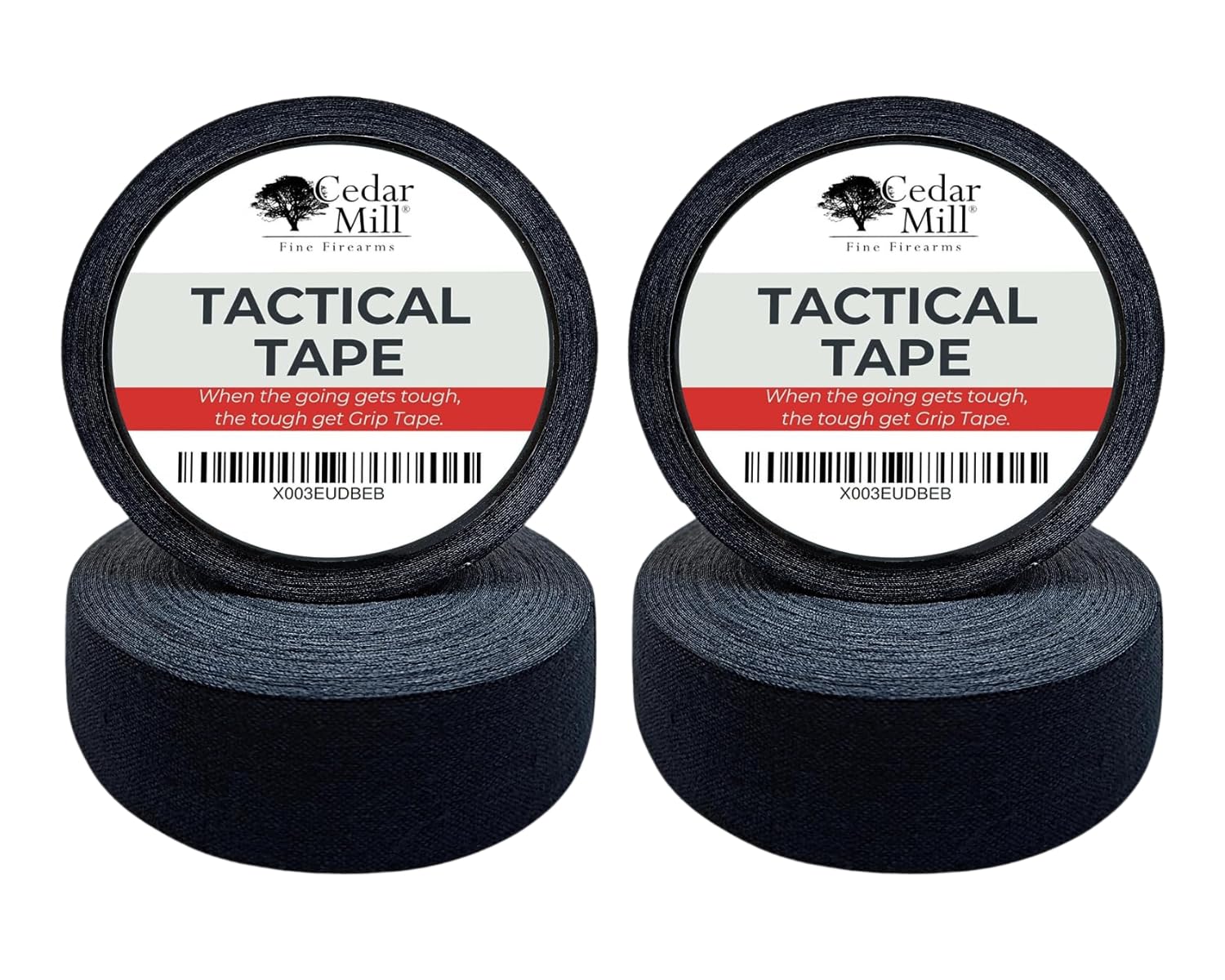 Cedar Mill 4-Pack Magazine Gun Tape - Water-Resistant Gun Grip Tape to Improve Handles & Protect from Scratches & Smudges - Non-Adhesive, Non-Reflective Tactical Tape for Guns, Rifles & Shotguns