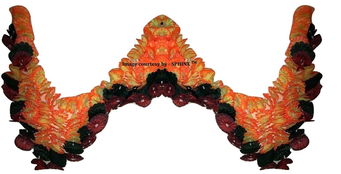 SPHINX ARTIFICIAL MULTICOLORED FLOWERS GARLANDS FOR DECORATION (DOOR SET) - 1 PIECE