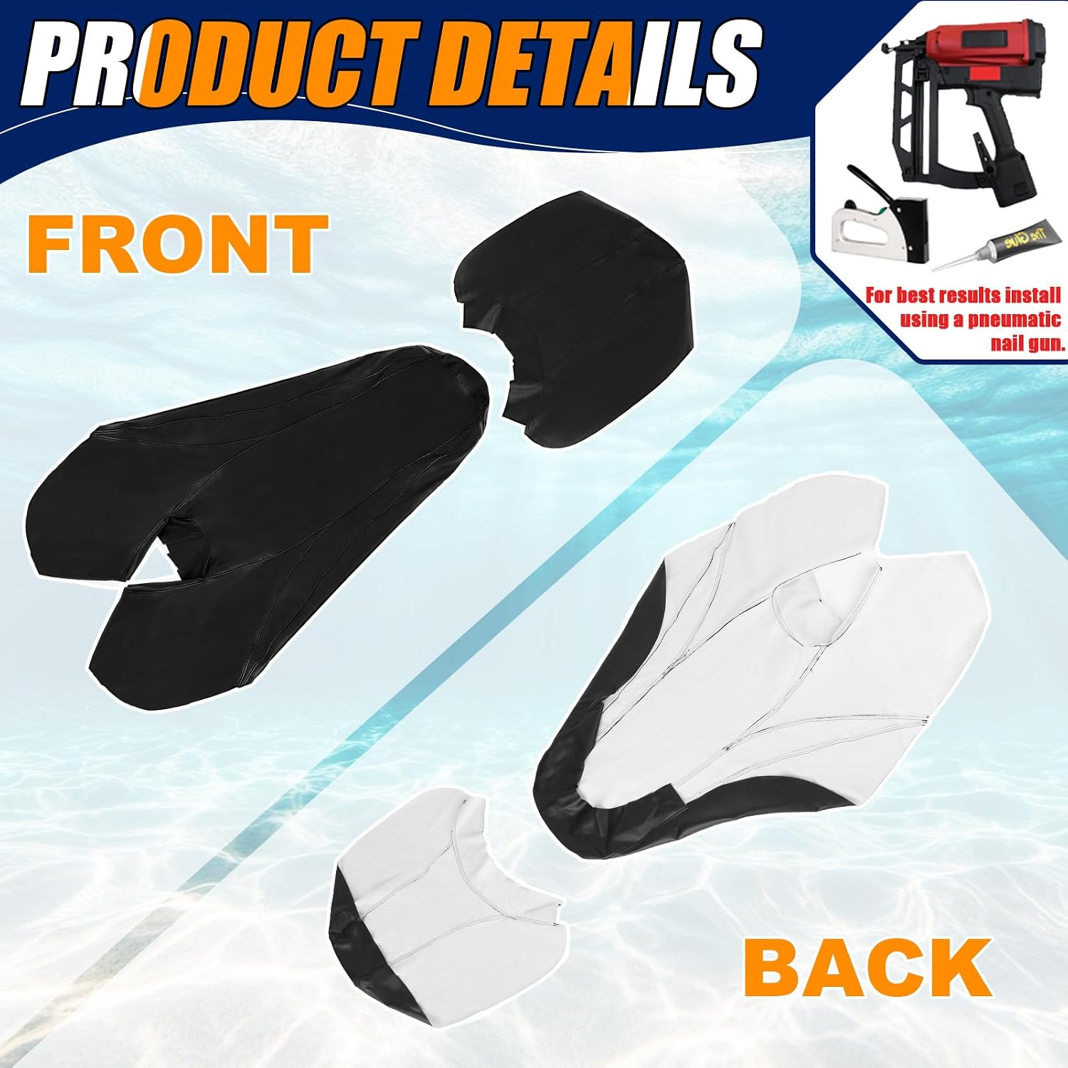 Seat Cover Replacement for 2005-2009 Yamaha VX/VX110 Cruiser/Deluxe/Sport, Custom Fit Leather Seat Protection