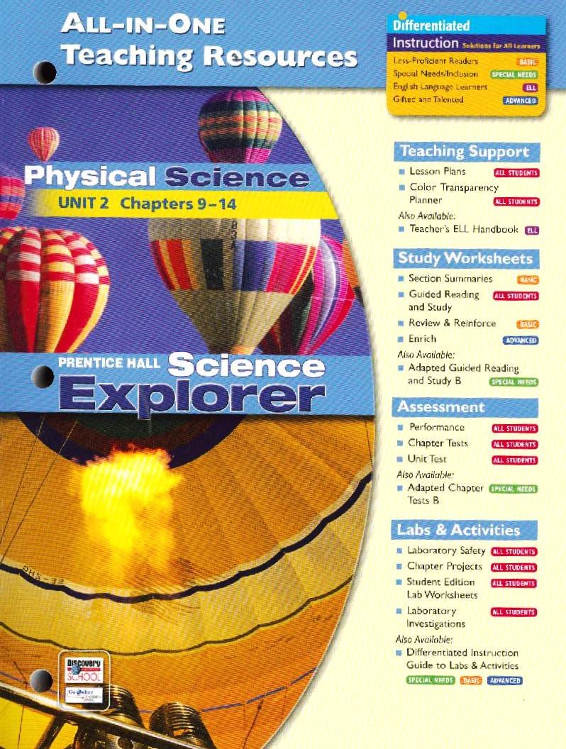 All in One Teaching Resources Physical Science Unit 2 Chapters 914