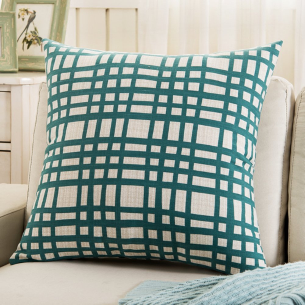 Coussin de lit King haut de gamme style moderne en mélange tissé 45x45cm