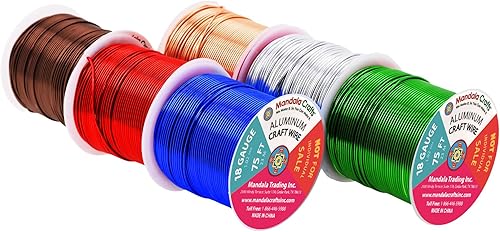 Miniatura 317 de Mandala Crafts - Alambre de aluminio anodizado de calibre 22 para hacer joyas - 121.92 m de alambre flexible de color en tonos pastel - Flexible