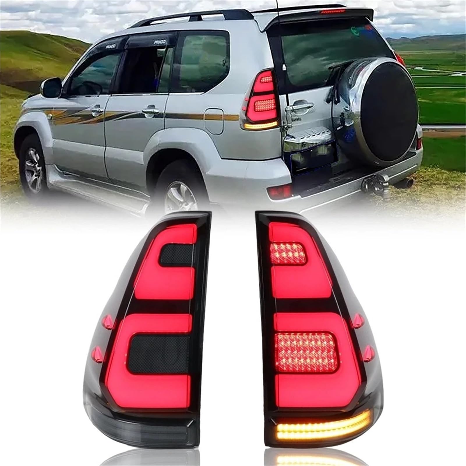 ランドクルーザープラド 120系 テールランプ Amazon.co.jp: ランドクルーザープラド 120 FJ120 LC120 2003-2009