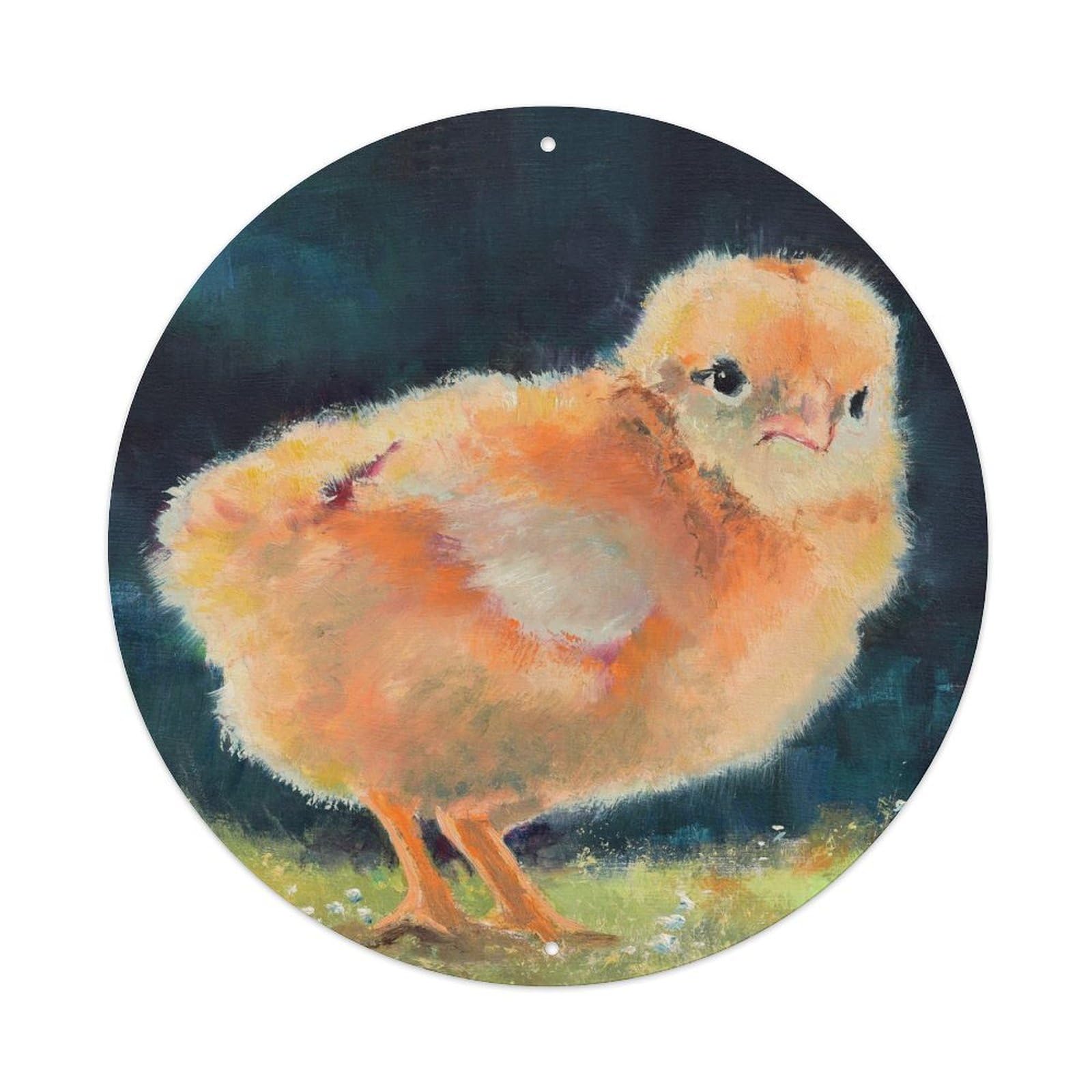 Impressionist Animal Poster Healing Chick Metal Tin Sign
