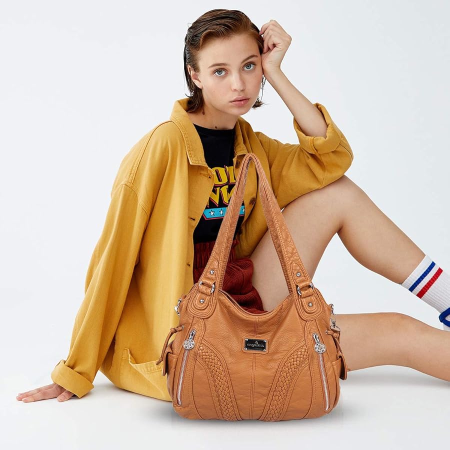 Borsa A Tracolla Nicole & Doris | Tote Bag In Pelle Morbida Multitasche - Foto 5