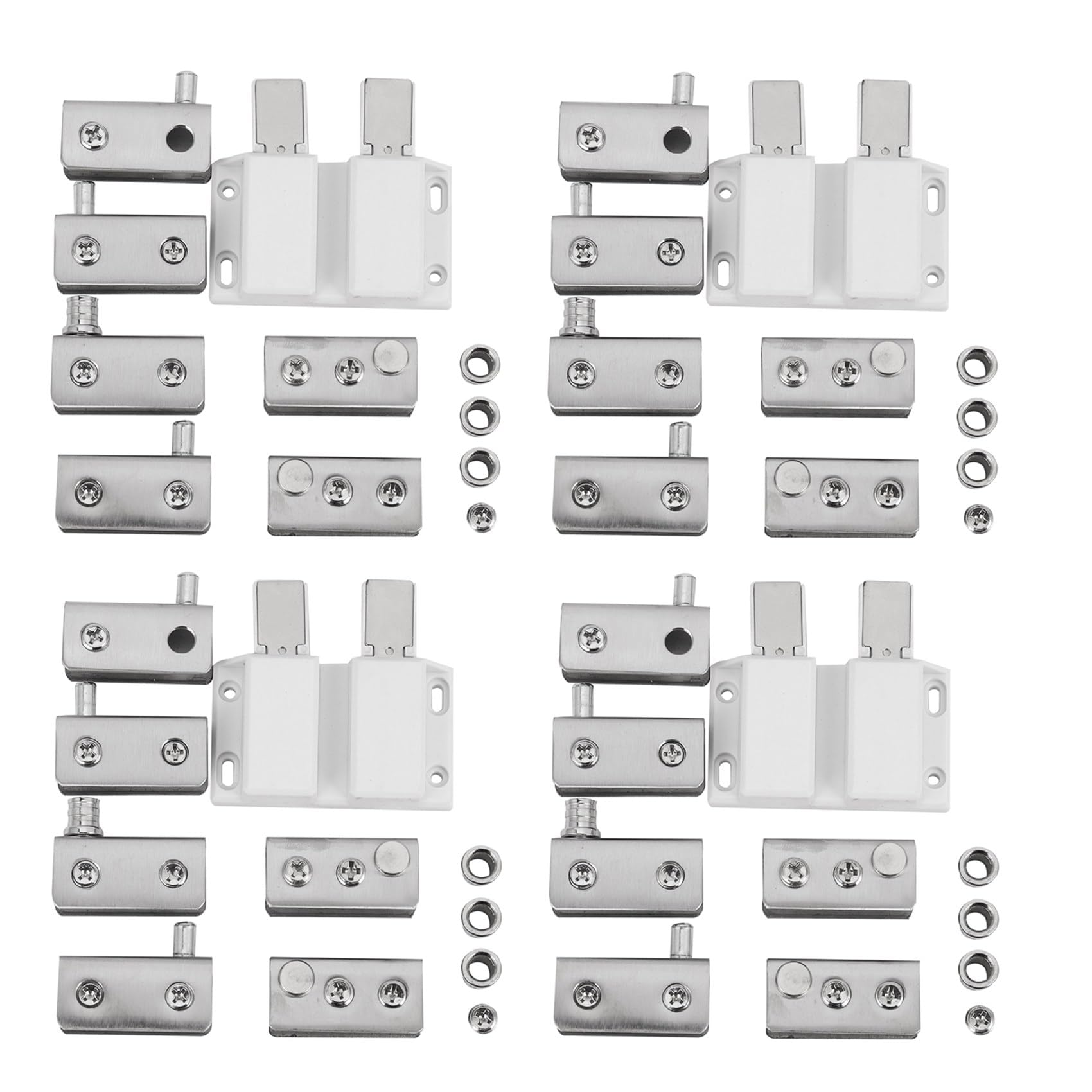 Charnière pivot de porte vitrée en acier inoxydable avec système magnétique durable