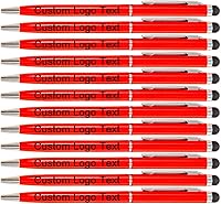 Vista 15 de Bolígrafos personalizados con nombre, icono, logotipo, texto, bolígrafo personalizado con lápiz capacitivo para iglesia de negocios, 100