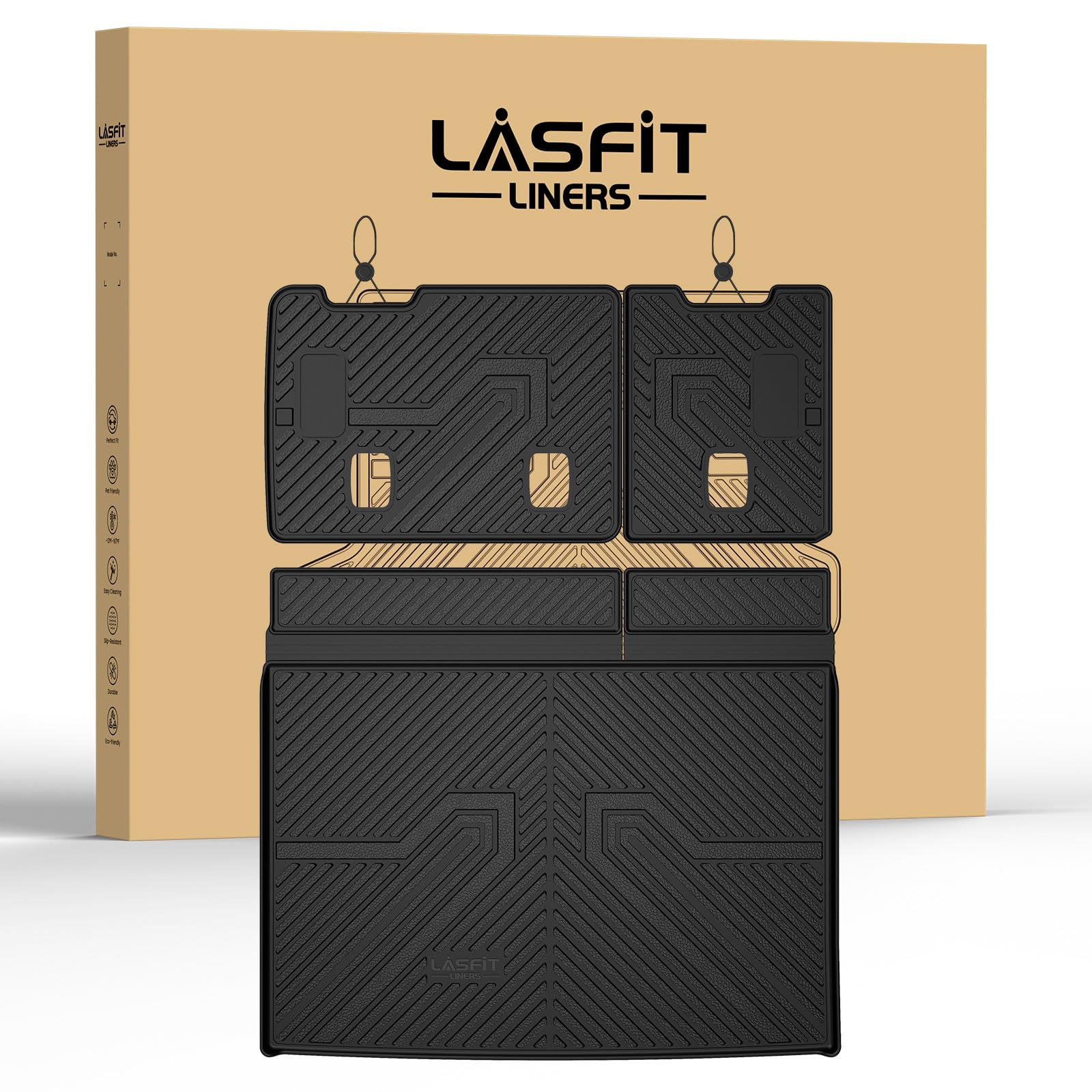 LASFIT Trunk Mat for Chevy Suburban/GMC Yukon XL/Escalade ESV 2015-2020