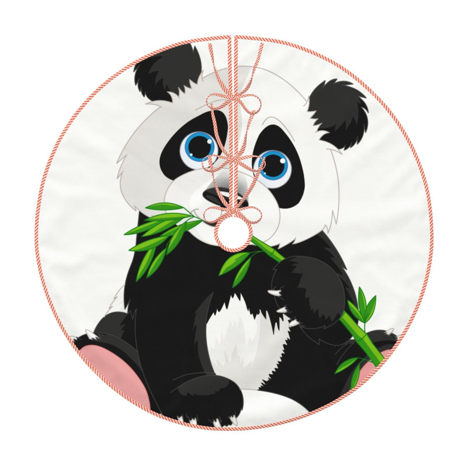 Jupe de sapin de Noël motif panda idée cadeau déco pour les fêtes