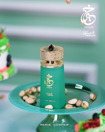Miniatura 5 de Paris Corner Pistachio Khair Perfume EDP 3.4Fl Oz con 0.3 fl oz L'Fumes Roll-On Layering Perfume Oil UNISEX - EDP y Oil Combo