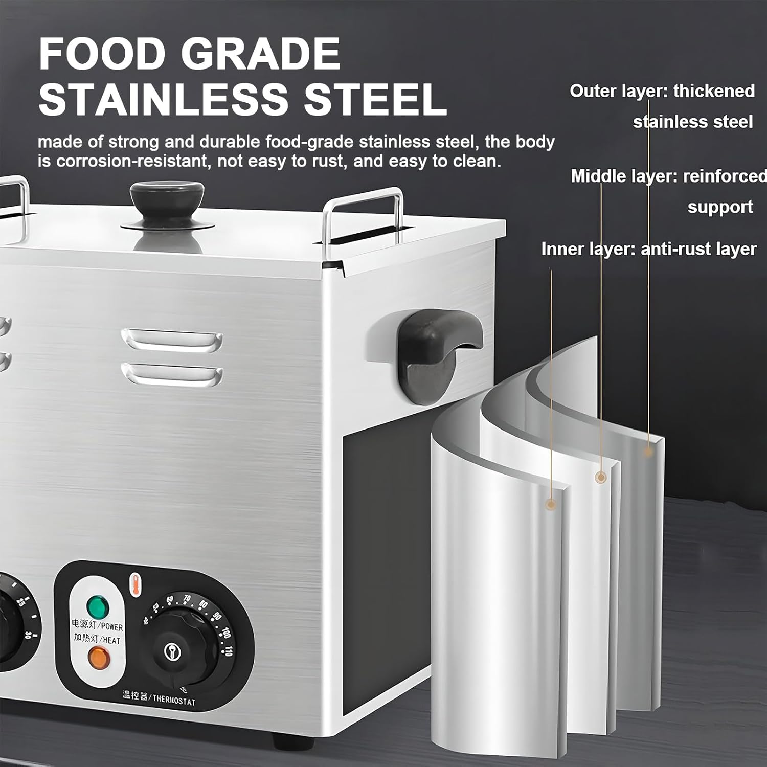 45pcs Commercial Egg Boiler, Electric Poached Egg Maker with Mesh Basket, 30-100°C Temperature Control & 1H Timer, Even Heating, for Soft-Boiled Egg/Half-Boiled Egg