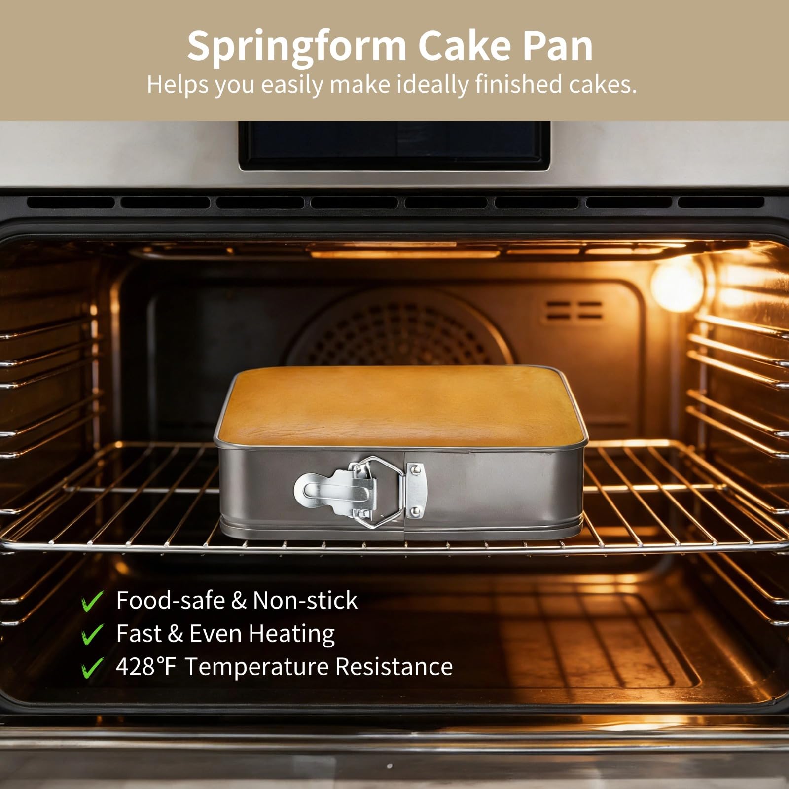 3-teiliges Springform-Set, 24/26/28 cm runde Kuchenformen mit abnehmbarem Boden, auslaufsicherer Stahl für Torten, Käsekuchen, Pizza