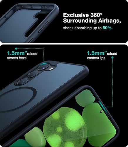 Miniatura 6 de TORRAS Funda magnética diseñada para Samsung Galaxy S23 de 6.1 pulgadas, probada en caídas de grado militar compatible con MagSafe Carcasa rígida