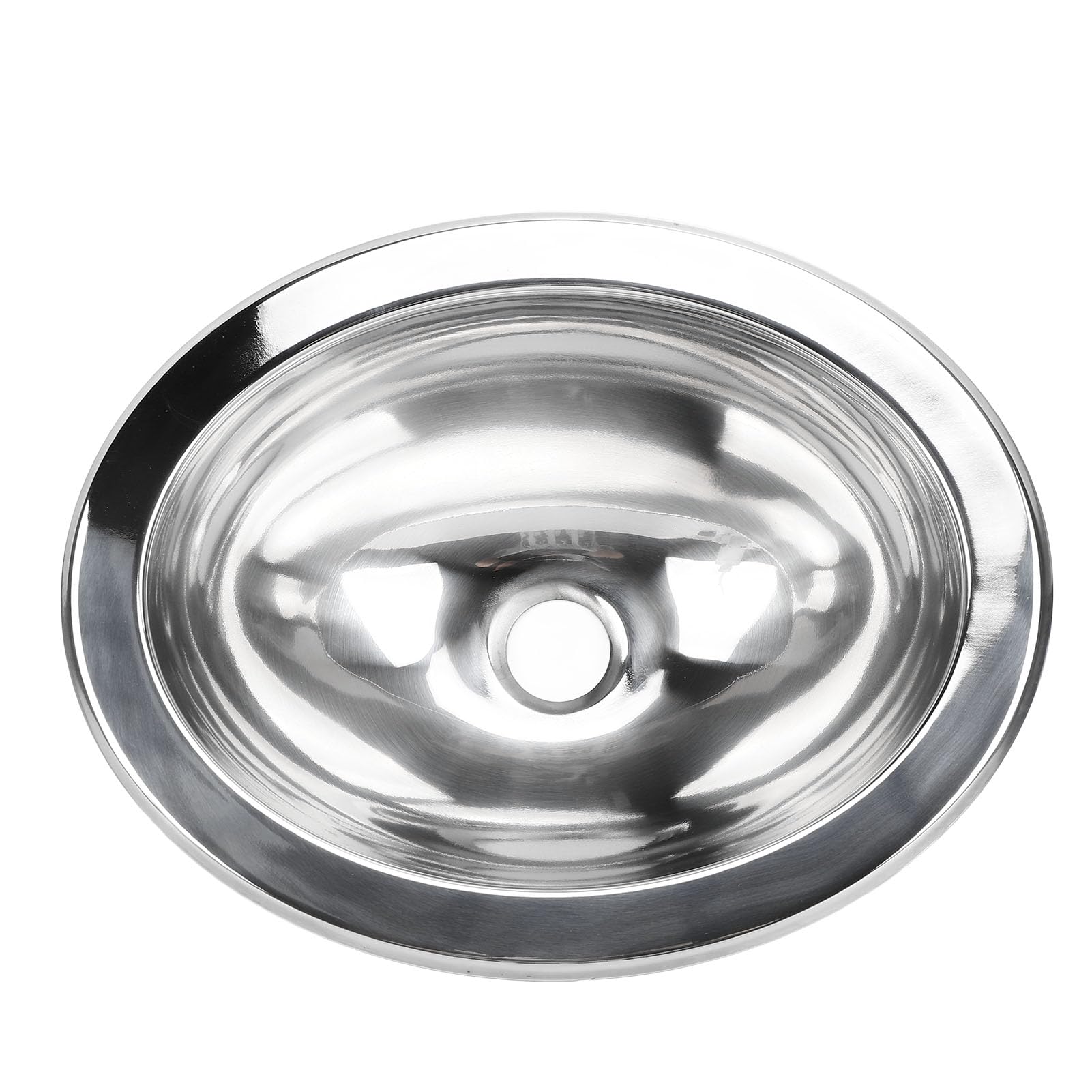 Lavello da Bar a Vasca Singola 340 X 270 X 120 Mm Lavello da Cucina in Acciaio Inossidabile Lucidato con Foro di Scarico da 40 Mm per Bagno per Roulotte Barca