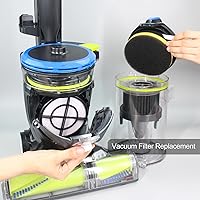 Vista 3 de Filtros de repuesto compatibles con aspiradoras Bissell Turbo Rewind, se adapta a los modelos 27909, 24613, 2790, 2790W, serie 2475