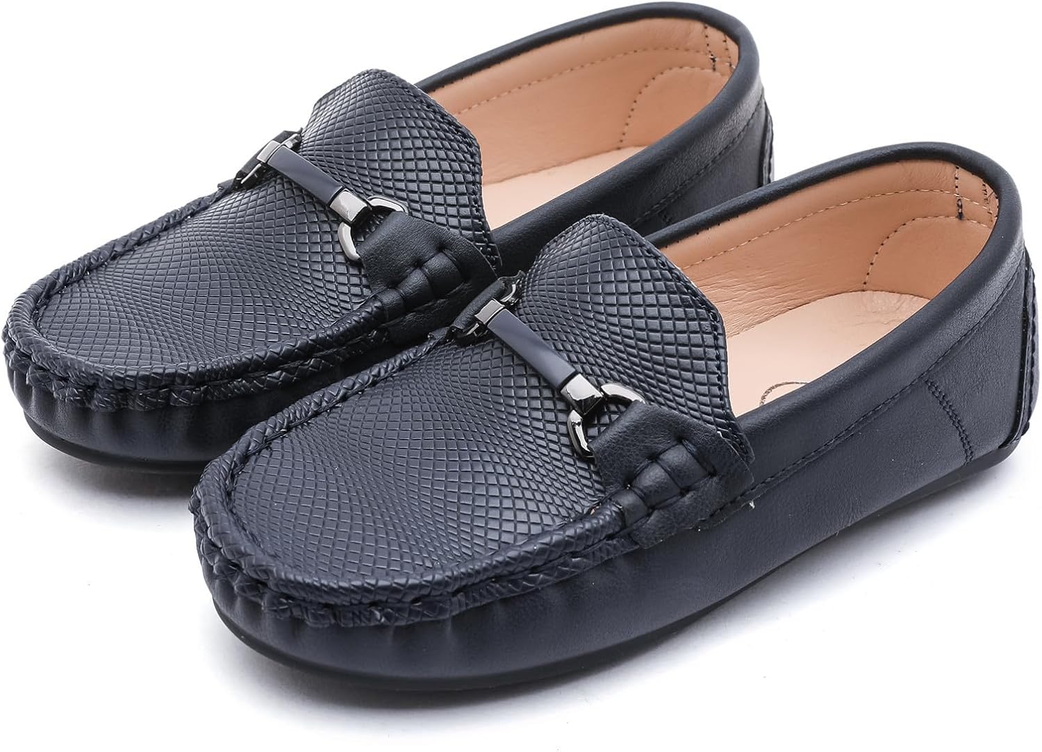 DADAWEN Boys Girls Soft Leather Loafer Casual Slip-On Moccasin Flats Dress Shoes Penny Boat Shoes School Wedding Church Loafers (Toddler/Little Kid/Big Kid) - Image 7