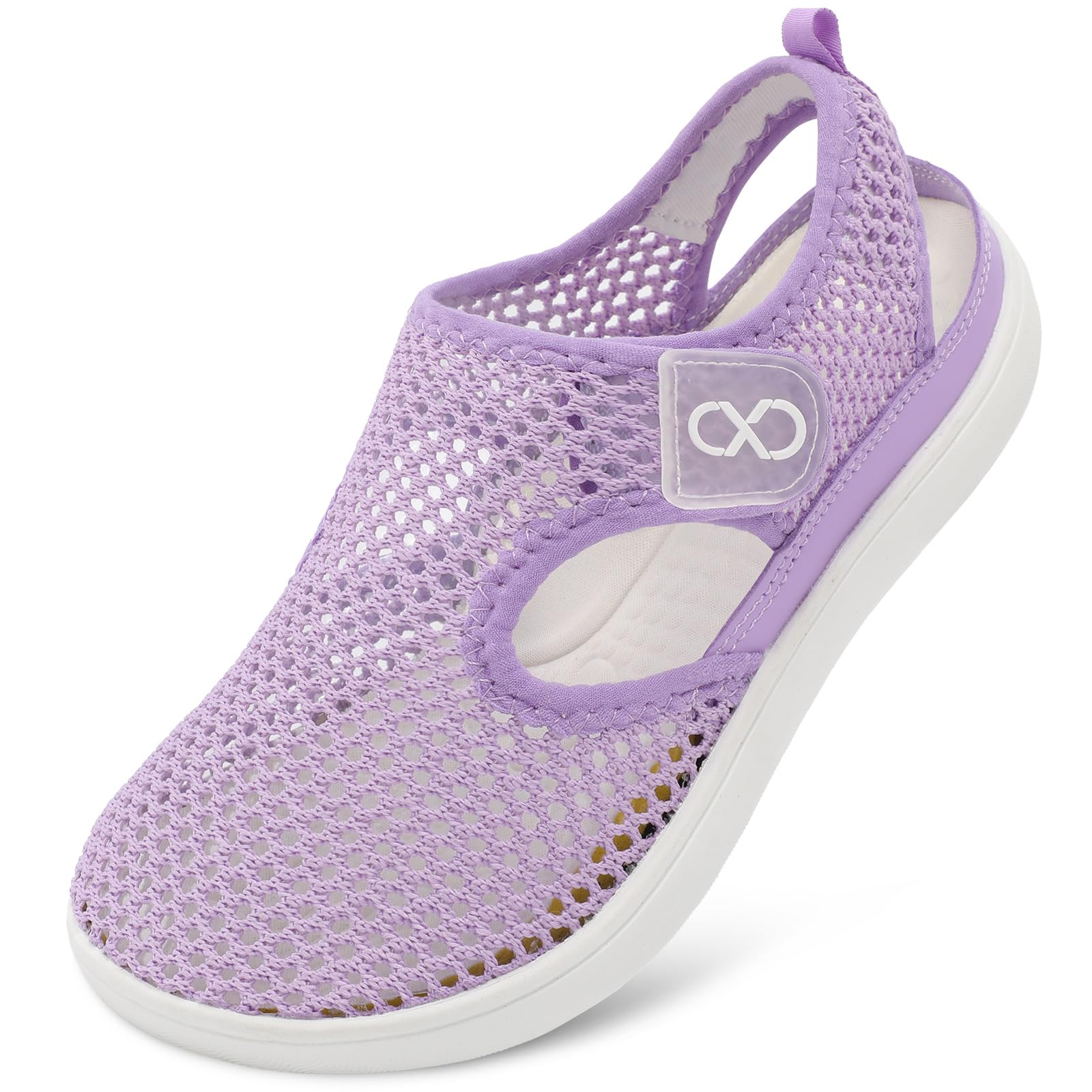 Women Wide Fit Sandals Mesh Breathable No Drop Barefoot Adjustable Summer Holiday Closed Toe Beach Garden Travel Daily Non Slip Sandals, Purple, 8.5 UK-image-45