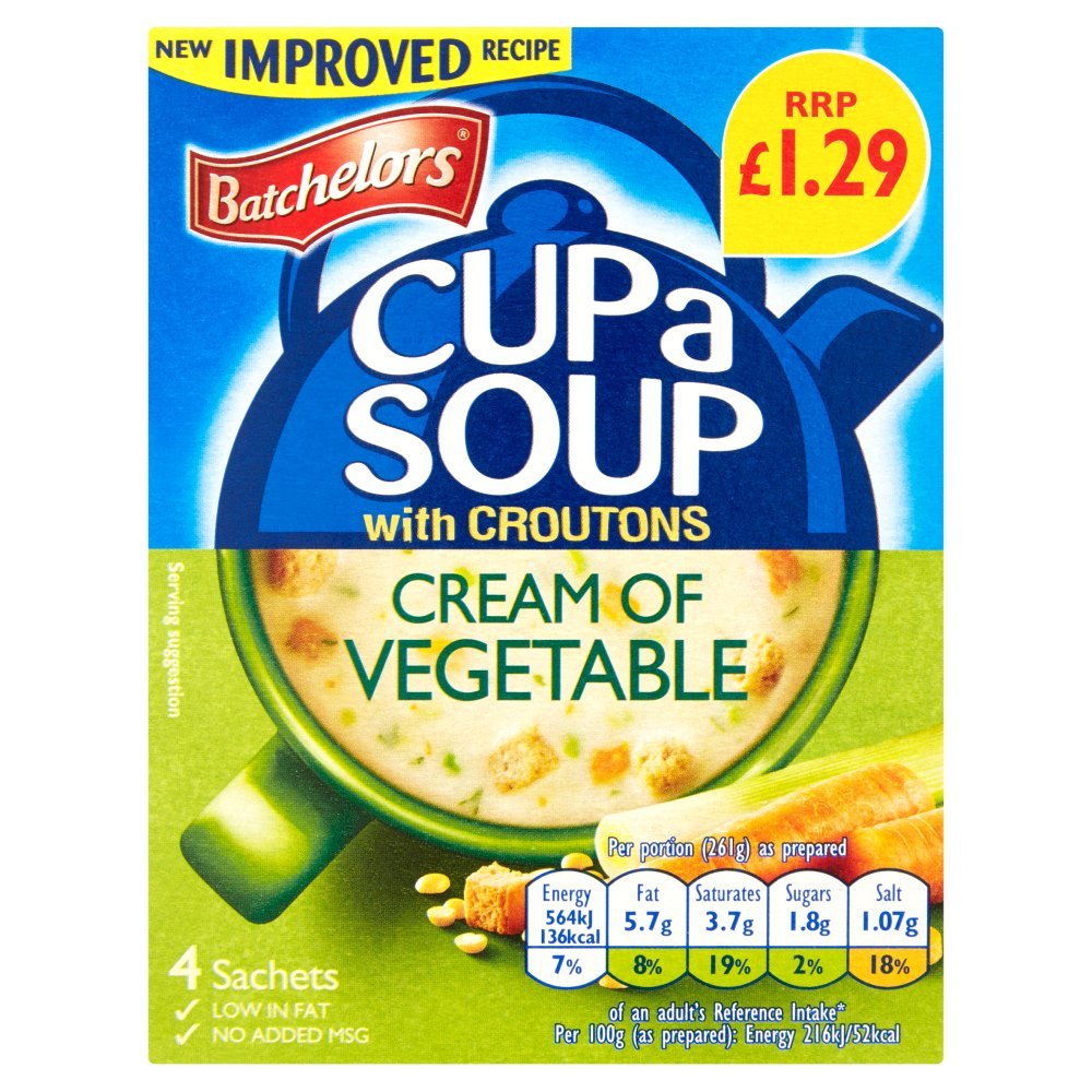 Batchelor Cup A Soup Cream of Vegetable Pkt x 12
