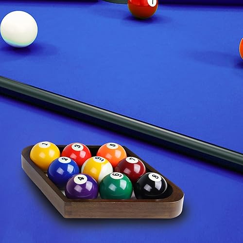 Vista 48 de GSE Games & Sports Expert Billar de madera maciza triángulo de 8 bolas/9 bolas de diamante para bolas de billar de 2-1/4 pulgadas, accesorios