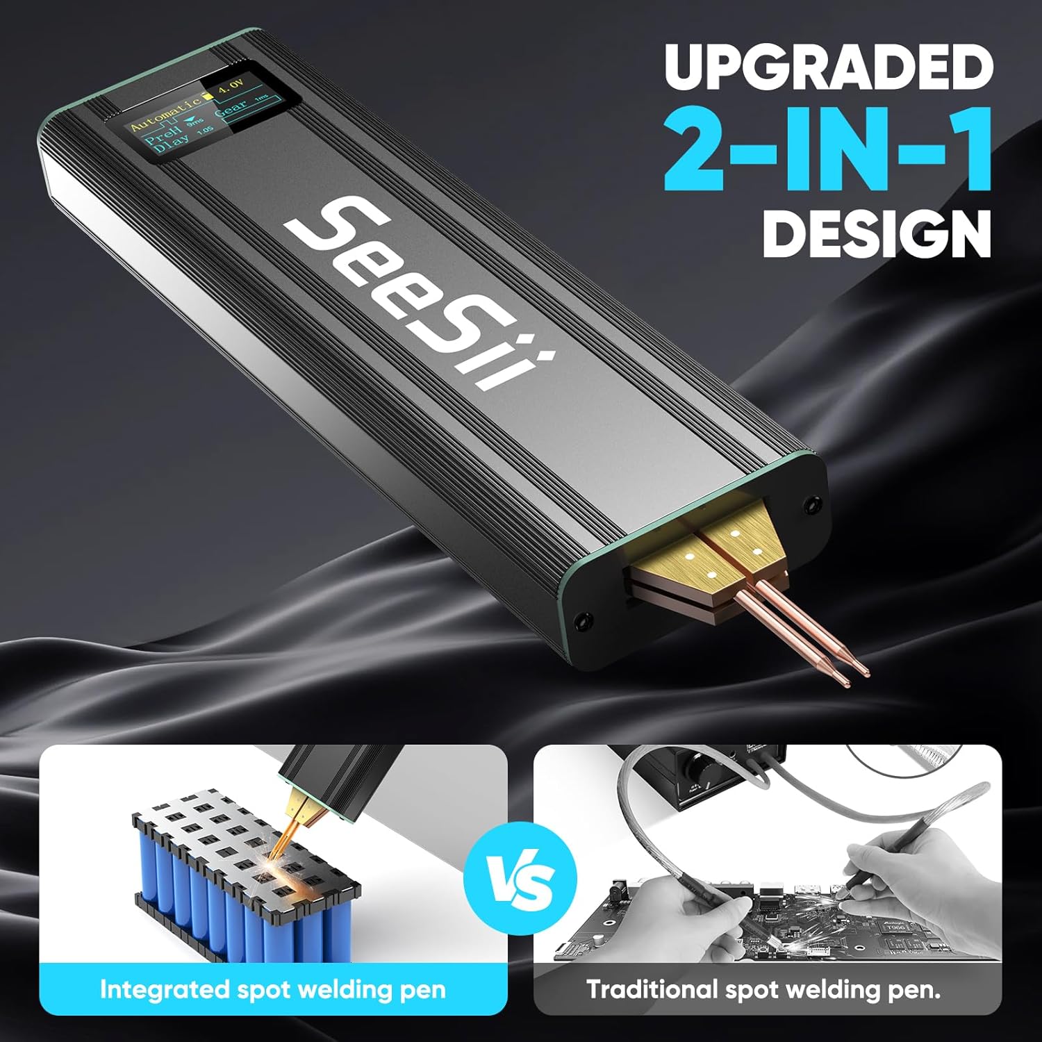 SeeSii Portable Battery Welder with 2-in-1 Design
