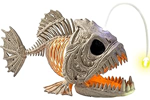 JOYIN Halloween Skeleton Fish with LED Eye for Halloween Decoration