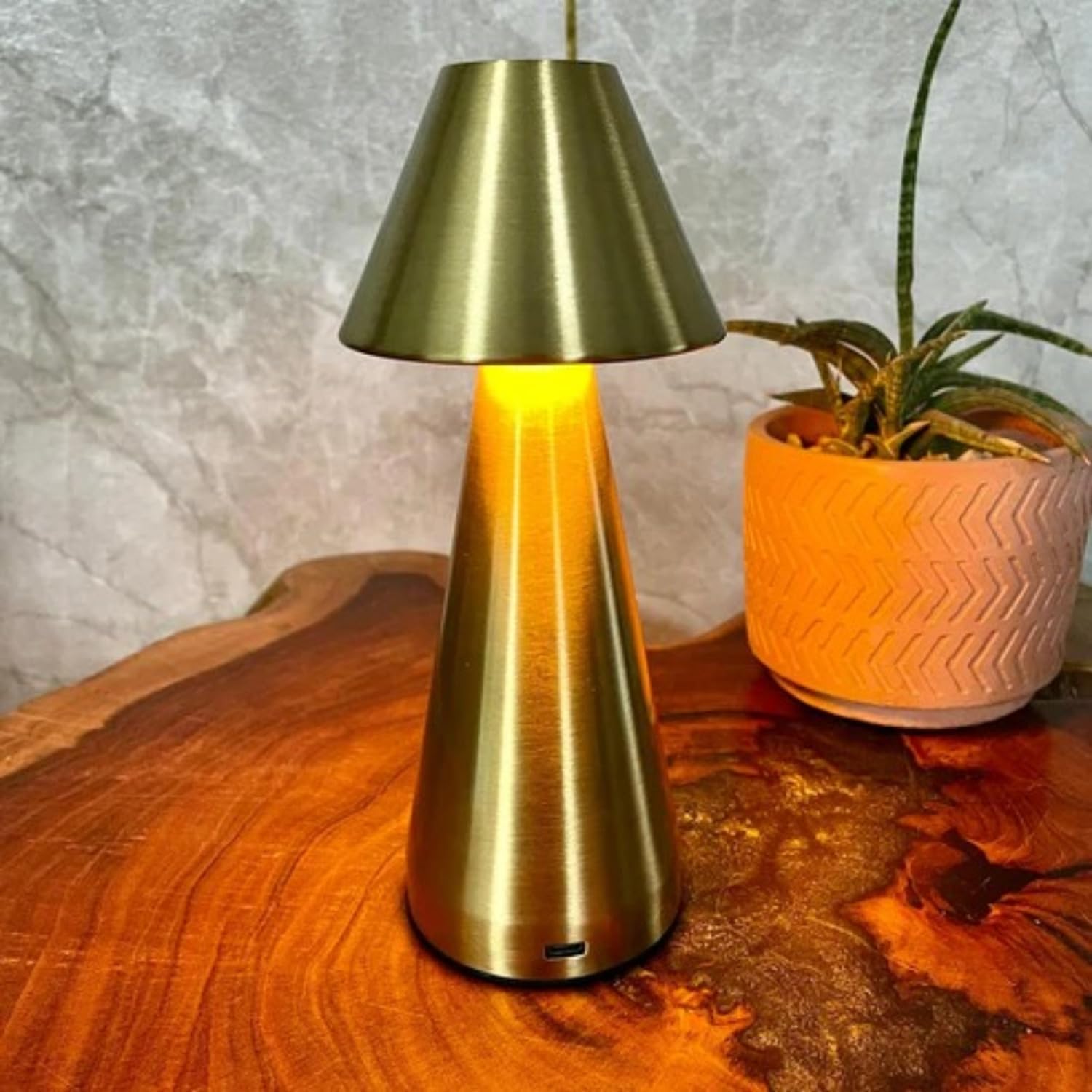 Divik Led Table Lamps for Home Decoration - Touch Control with 3 Brightness Levels & 3 Color Modes Metal Desk Lamp for Bedroom, Nightstand, Living Room, Office & Study Table (1Pcs) (Pyramid)-image-32