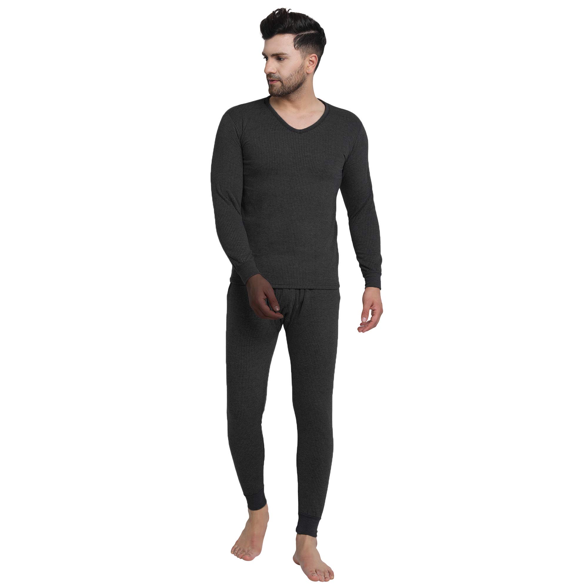 Light PureMen Very Soft Cotton Fleese Thermal Body Warmer Suit for Winter
