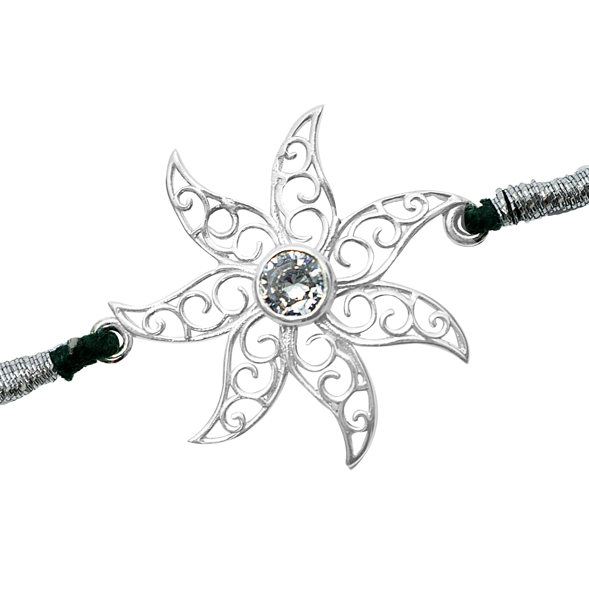 MODERN CULTURE JEWELLERY 925 Sterling Zircon Silver Lily Rakhi (B0D4DZY4K7) Amazon Price History, Amazon Price Tracker