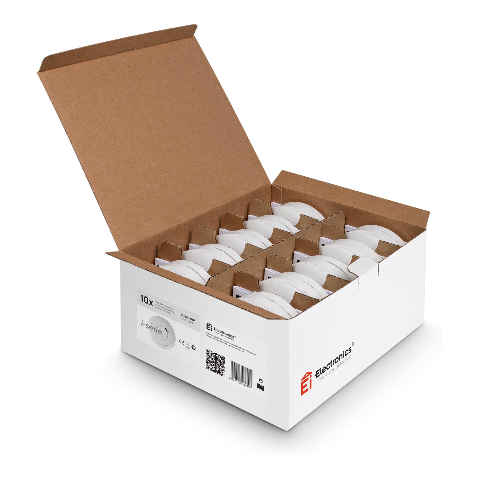 EIEL EI650i-0L177 Rauchwarnmelder 10Pack m.10Jahres-Lithium-Batterie (Ei650i10Pack)