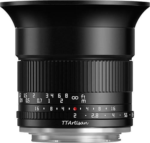 TTArtisan Lente de cámara ultra ancha F2 APS-C de 0.394 in compatible con cámaras Sony E Mount NEX-5 NEX-C3 NEX-5N NEX-7 NEX-F3 NEX-5R NEX-3N NEX-5T