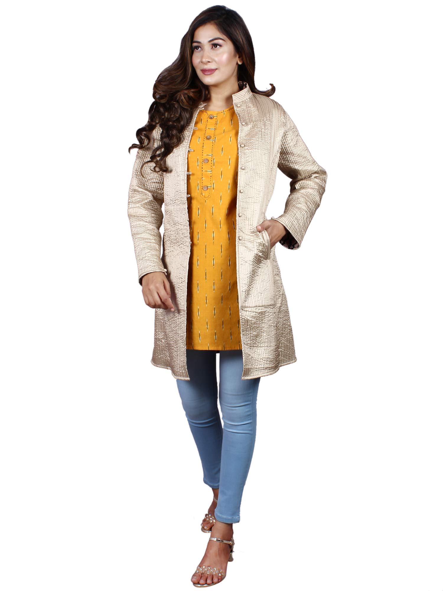 vastram darji Vasjac Women Printed Colourfull Long Jacket-picture-42