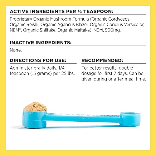 Miniatura 5 de BIXBI Apoyo a la inmunidad para perros y gatos 212 onzas 212oz  Superalimento orgánico totalmente natural para mascotas  Suplemento diario en polvo