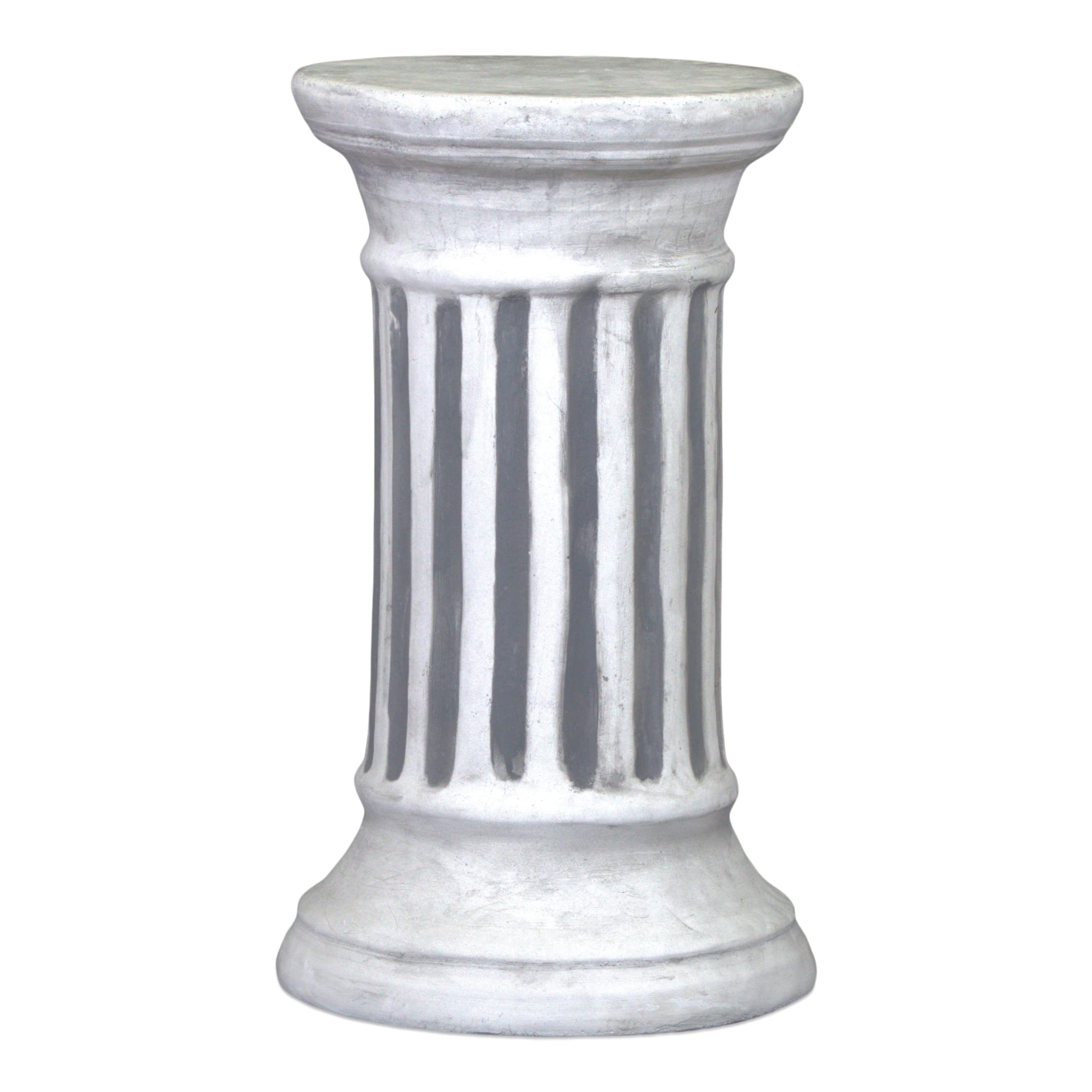 gartendekoparadies.de Elegante colonna, grande colonna massiccia, rotonda, base, diametro 30 cm, grigio, 64 kg, in pietra resistente al gelo